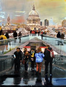 London_millenium Footbridge - olio su tela - 70x100 - 2014