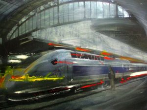 The train - olio su tela - 95x70 - 2014